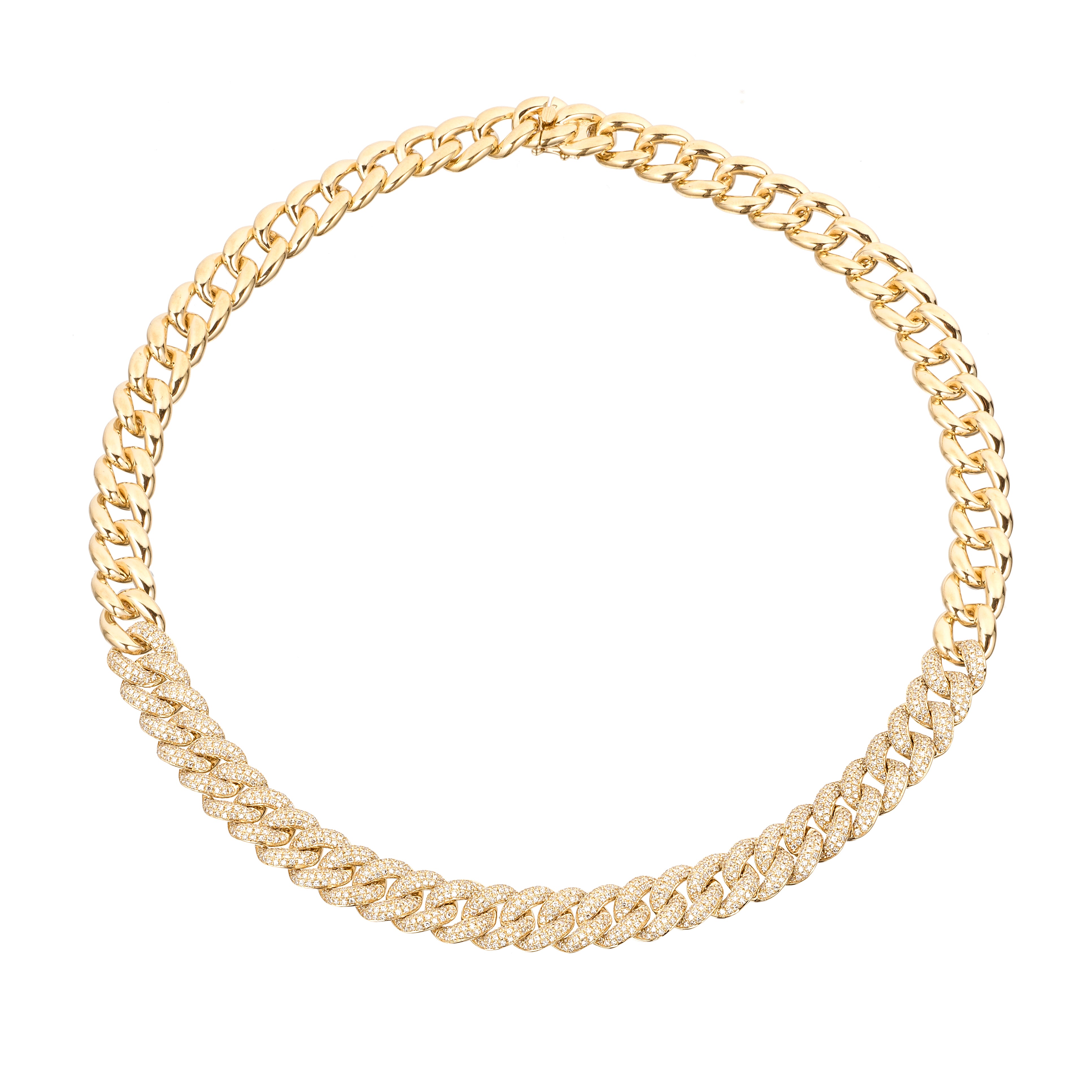 Silver and Gold Curb Chain Necklace, Shackle Chunky Necklace, Stainles – A  Girls Gems