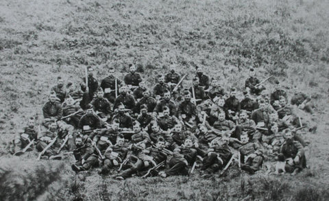 Some of the defenders of Rorke's Drift; men of B Company, 2/24th, photographed in Pinetown, September 1879