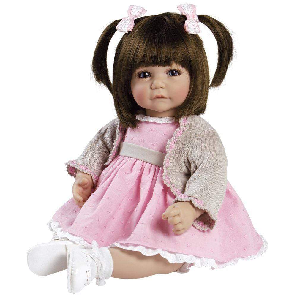 Adora Realistic Baby Doll, Toddler Doll Flutterbye Baby - 20 inch Brown Hair/Brown Eyes