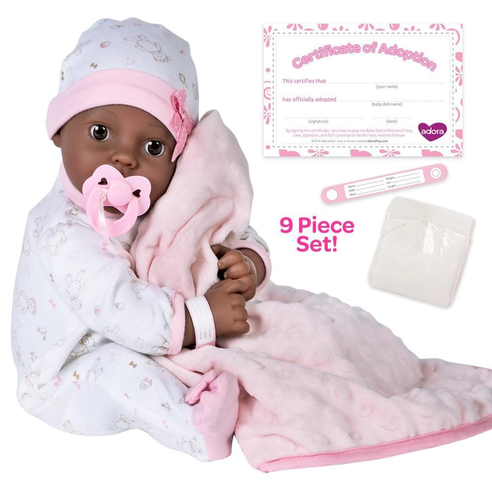 Adora Doll Adoption African American Baby Doll Joy, 16 inch Adora