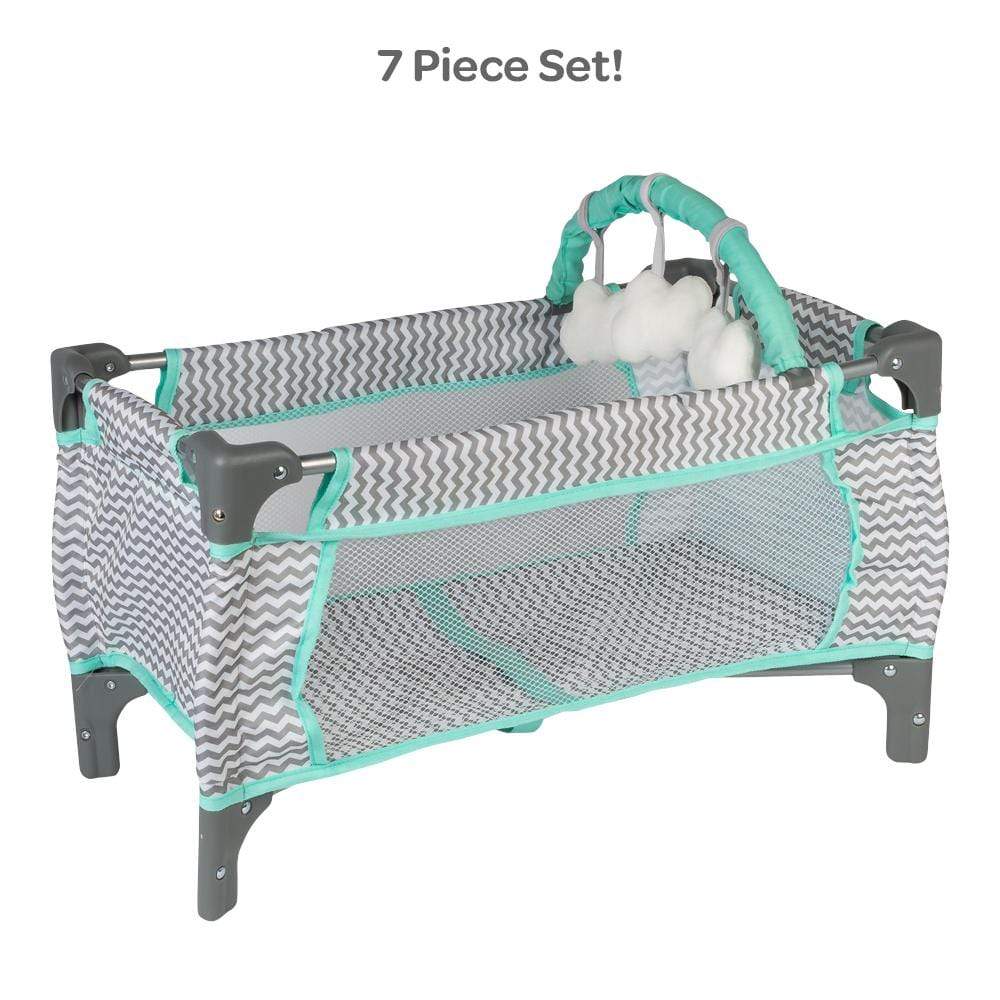 poeder herder Onnauwkeurig Adora 20" Baby Doll Crib Set - 7 piece Zig Zag Pack N Play