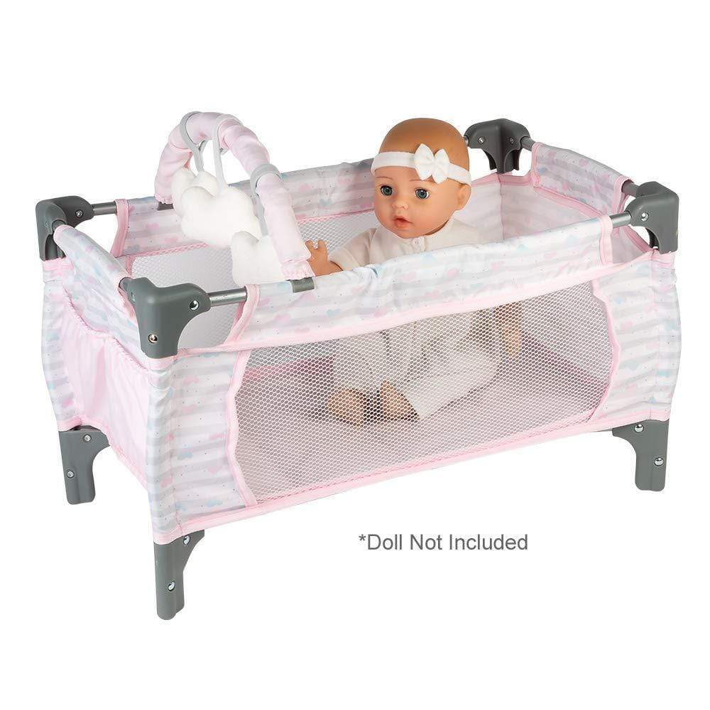 opraken Darmen Versnipperd Adora Baby Doll Crib - Pink Deluxe Pack N Play for Adora Dolls