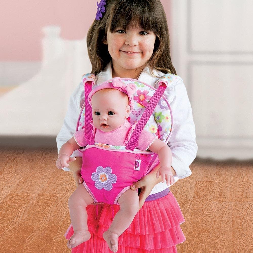 Adora Baby Doll Carrier Snuggle in Pink Floral Print - Adora