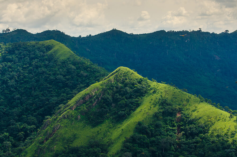 Ghana landscape showing mountains