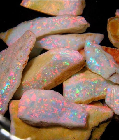 Stunning top opal rough from the dig we made in to beautiful opal jewelry.