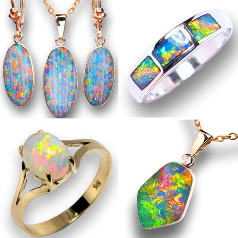 Beautiful Australian opal jewelry.