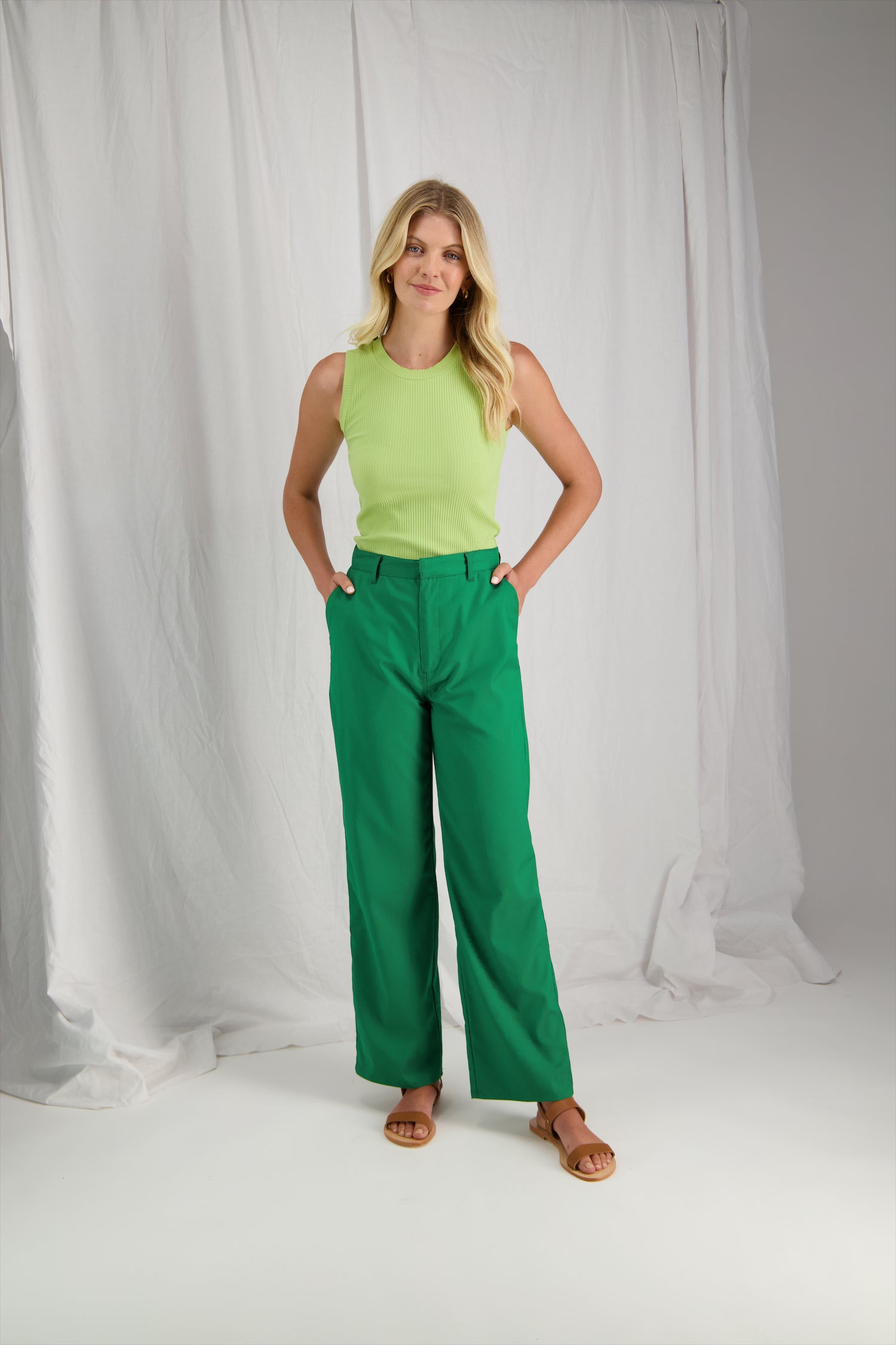 Tuesday Oakley Pants | Emerald | Robe Boutique | Free NZ Shipping