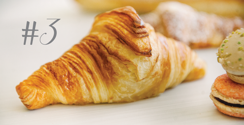 Hand made croissants by pastry chef Yann Blanchard and his team at Yann Haute Patisserie in the yellow house in calgary