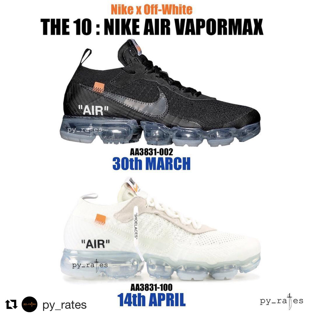 off white vapormax colorways