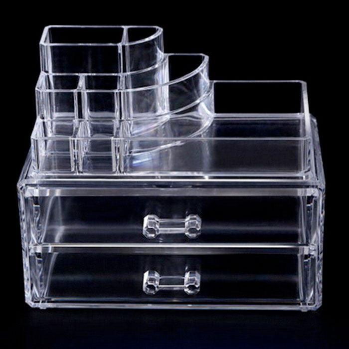 Felji Small Acrylic Jewelry & Makeup Organizer With 2 Drawers 1065