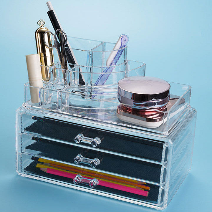 Felji Acrylic Jewelry & Makeup Organizer With 3 Drawers 1303