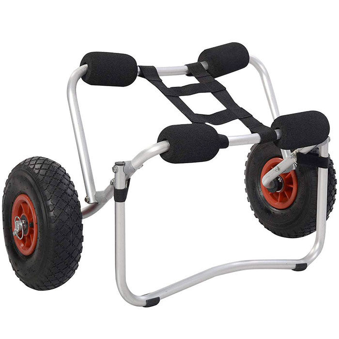 Felji Aluminum Kayak Jon Boat Canoe Gear Dolly Cart Trailer Carrier Trolley Wheels