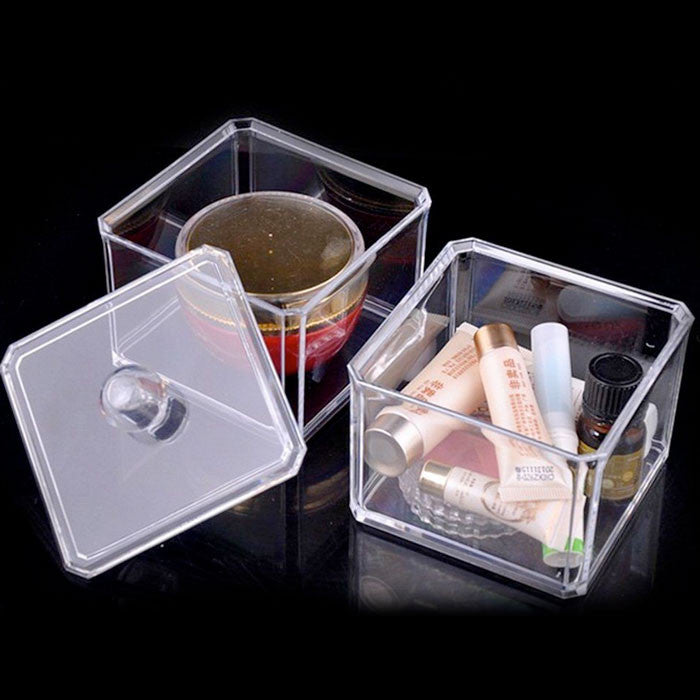 Felji Small Acrylic Jewelry & Makeup Box With Lid Stackable 1182