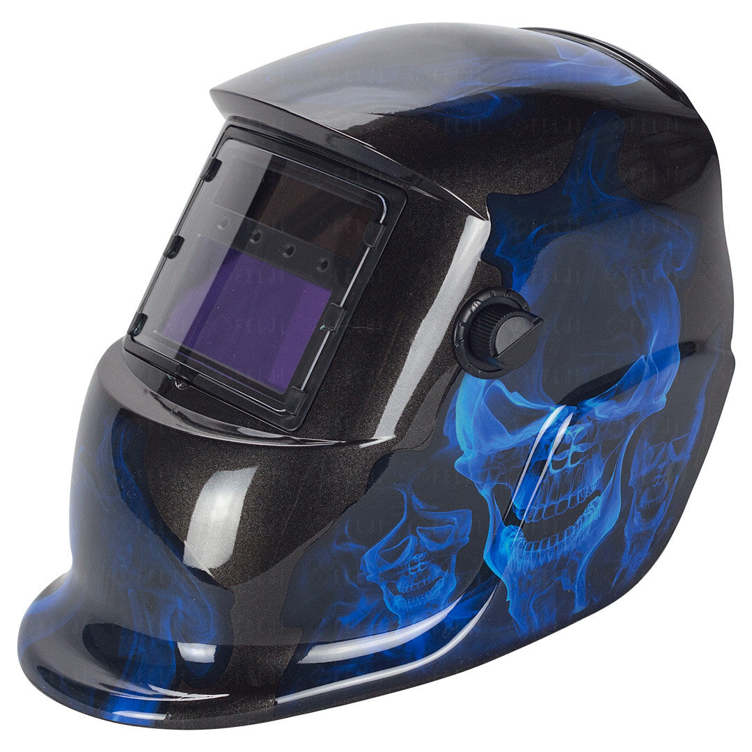 Felji Solar Auto-darkening Pro Welding Helmet Blue Smoke Pattern