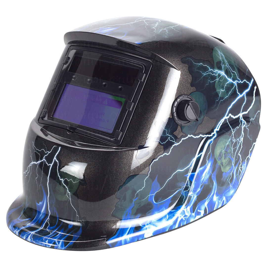 Felji Solar Auto-darkening Pro Welding Helmet Lightning Pattern