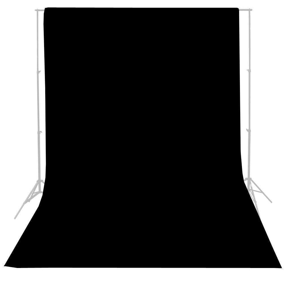 Felji Studio 10 X 20 Ft. Black Muslin Photo Backdrop Photography Background