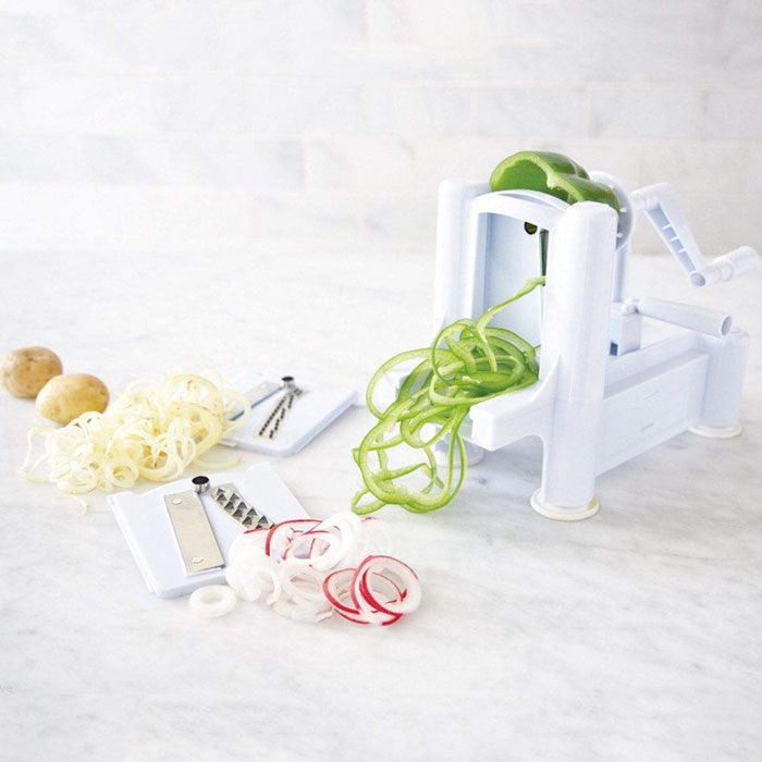 Felji Tri-blade Plastic Spiral Vegetable Slicer Pasta Maker Spiralizer Cutter