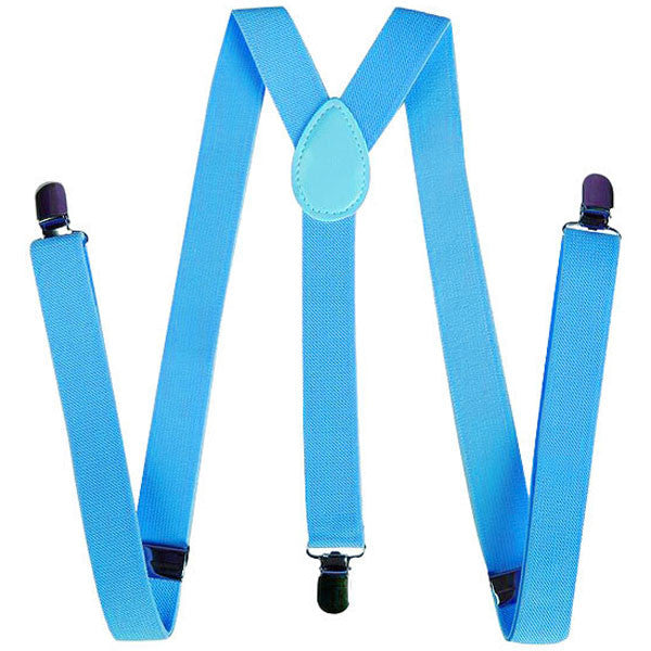 Mens Womens Clip-on Suspenders Elastic Y-shape Adjustable Braces