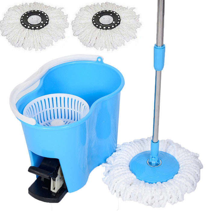 Felji Microfiber Spin Mop Easy Floor Mop With Bucket & 2 Heads