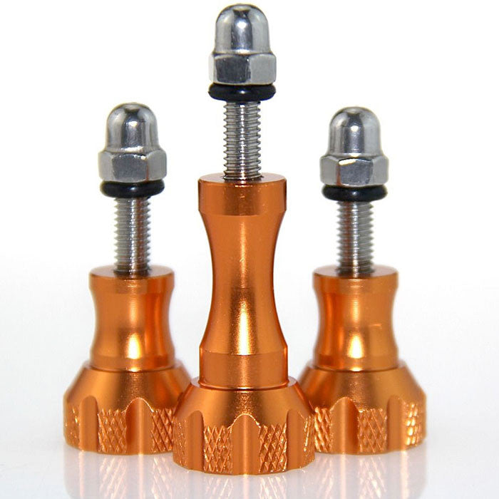 Felji Orange Aluminum Stainless Thumb Knob Bolt Nut Screw Set For Gopro Hd Hero 2/3/4