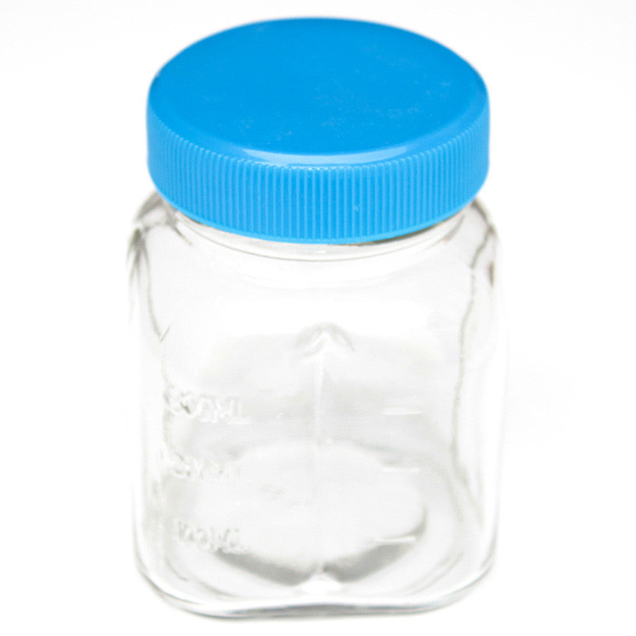 Oster 8 Oz Glass Mini Jar With Lid For Oster & Osterizer Blenders-blue