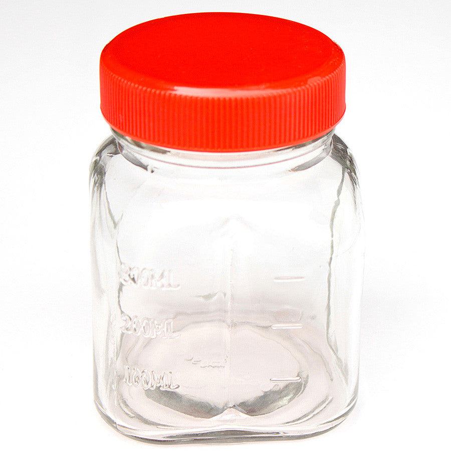 Oster 8 Oz Glass Mini Jar With Lid For Oster & Osterizer Blenders-red