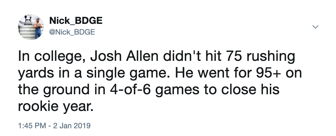 josh allen fantasy football 2019