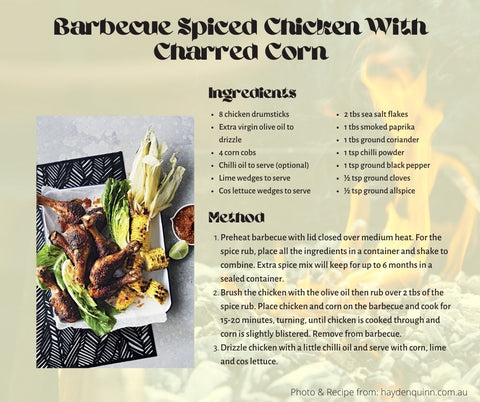 Barbecue Spiced Chicken With Charred Corn