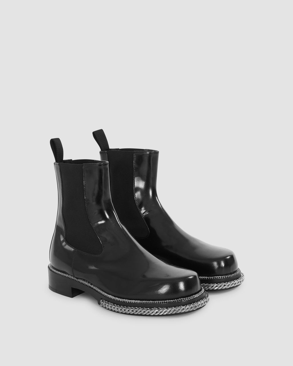 chelsea boots with chain