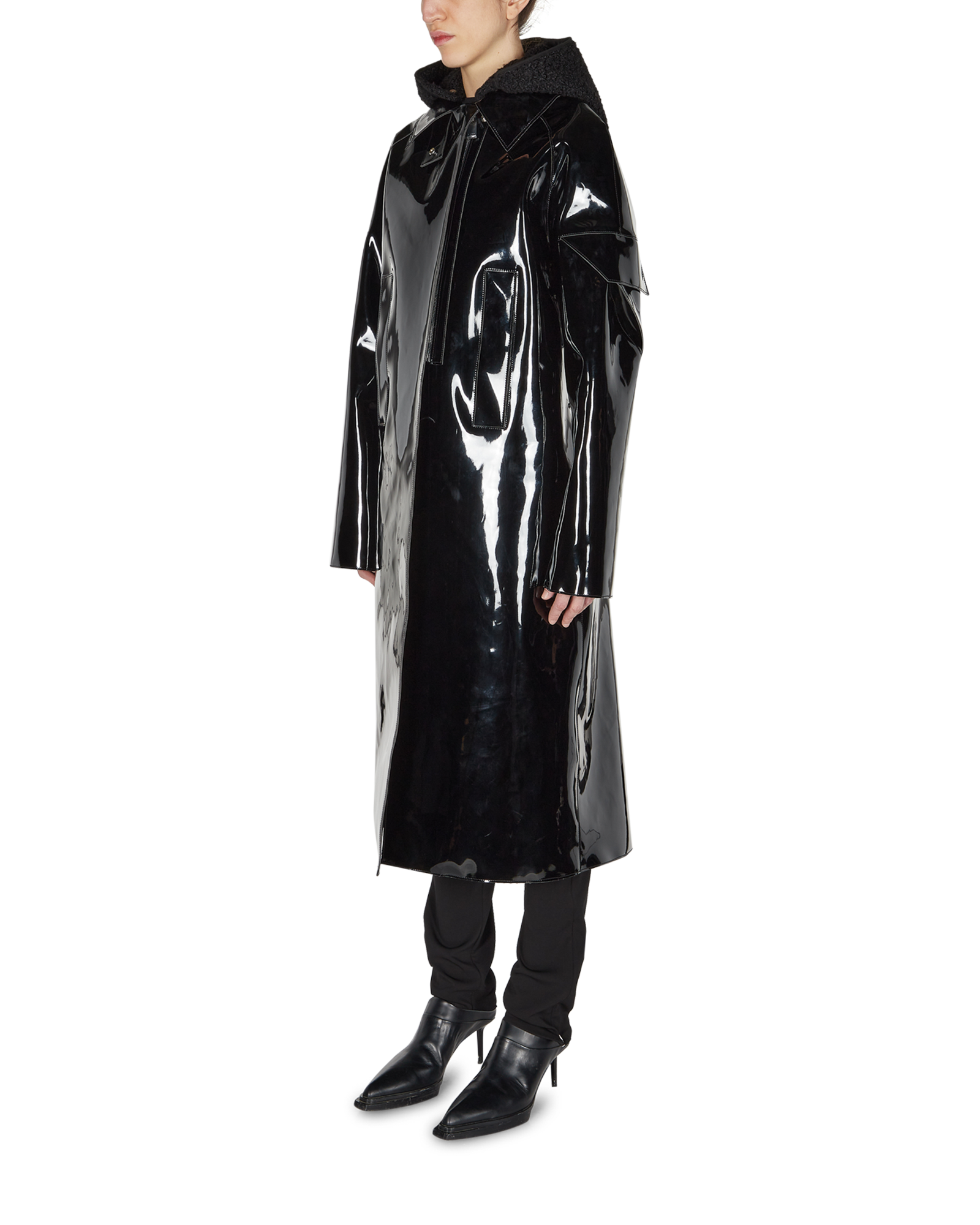 AMBUSH RUBBER RAIN COAT パテントトレンチ