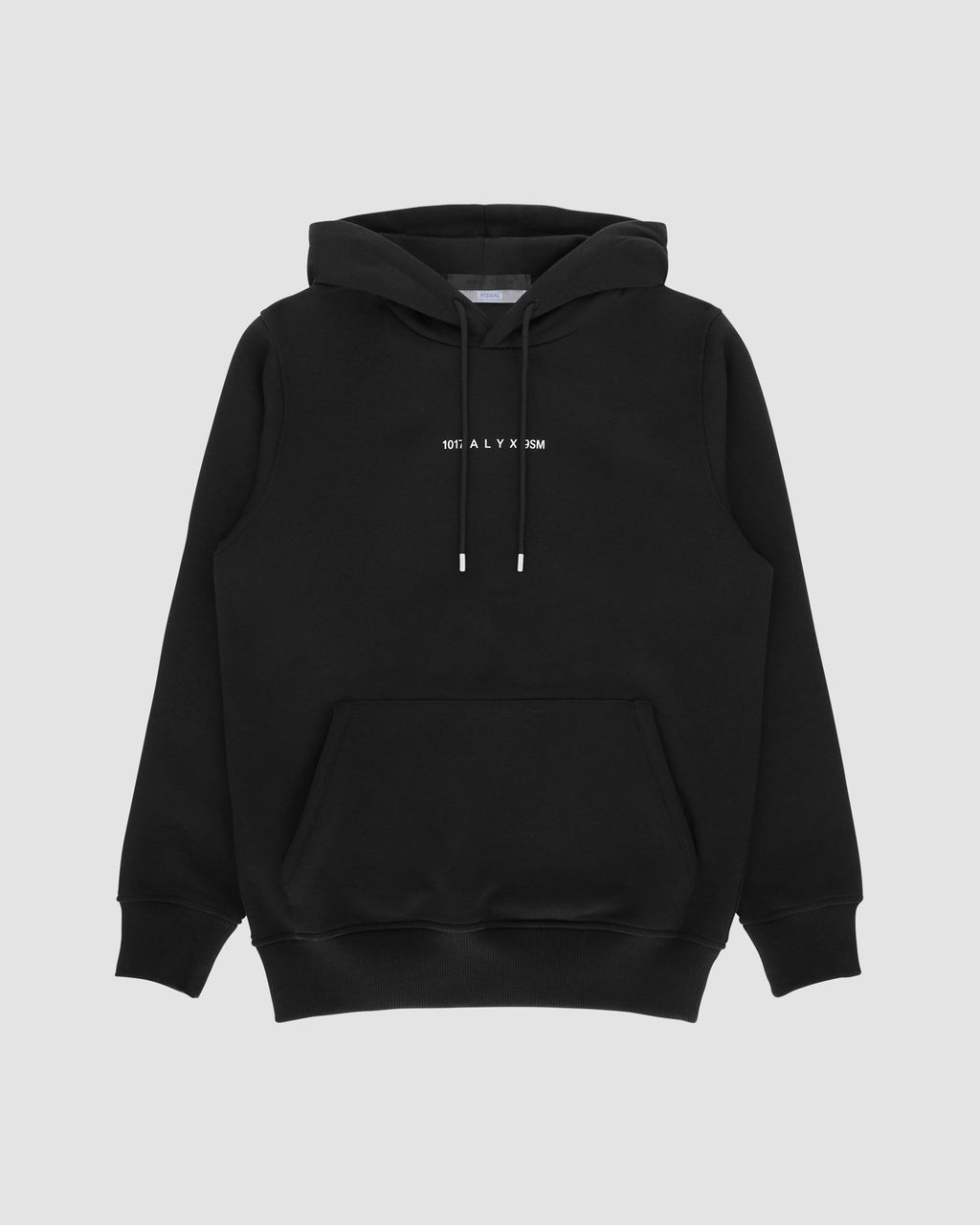 black hoodie with rainbow