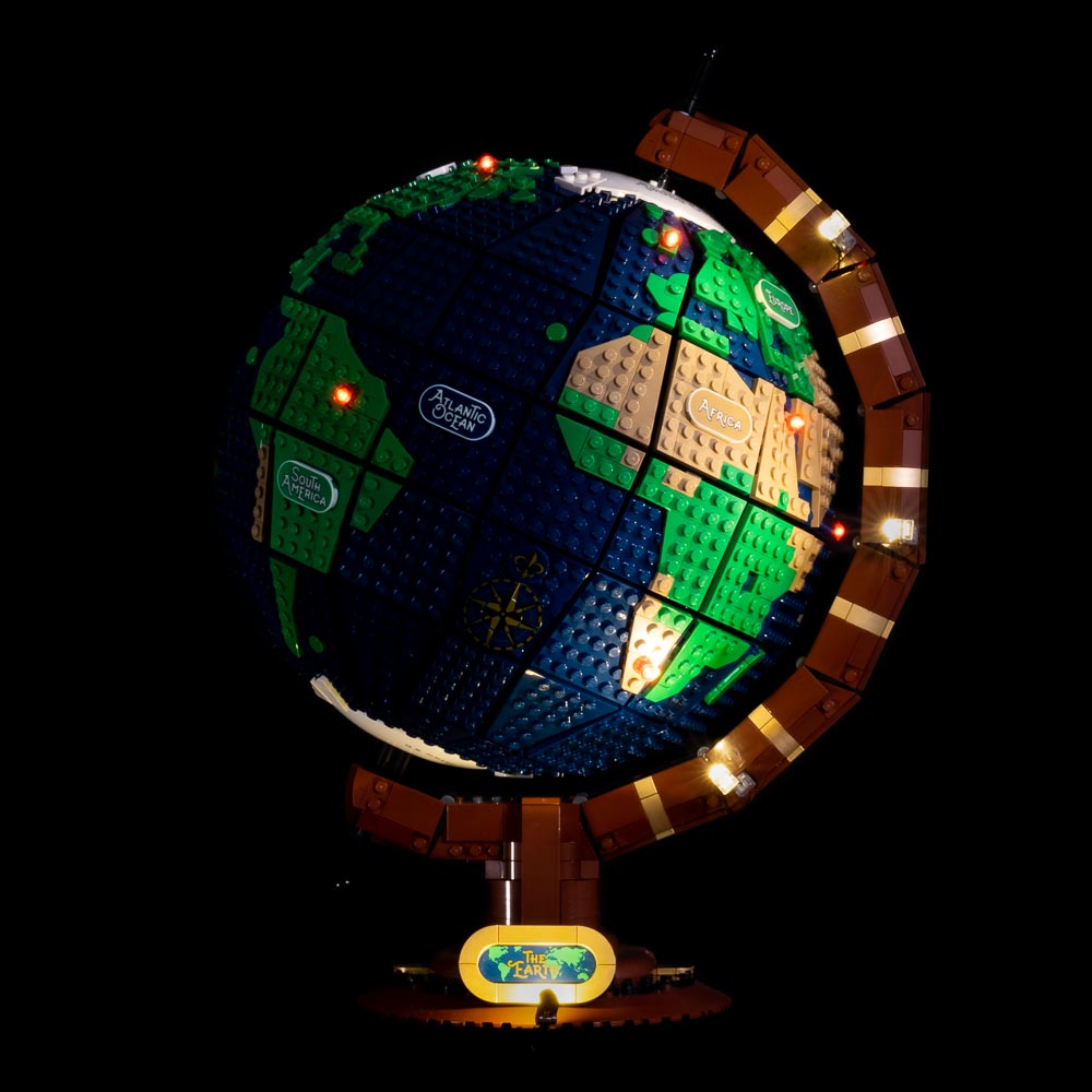 ik klaag Wedstrijd ondergoed LEGO The Globe #21332 Light Kit – Light My Bricks USA