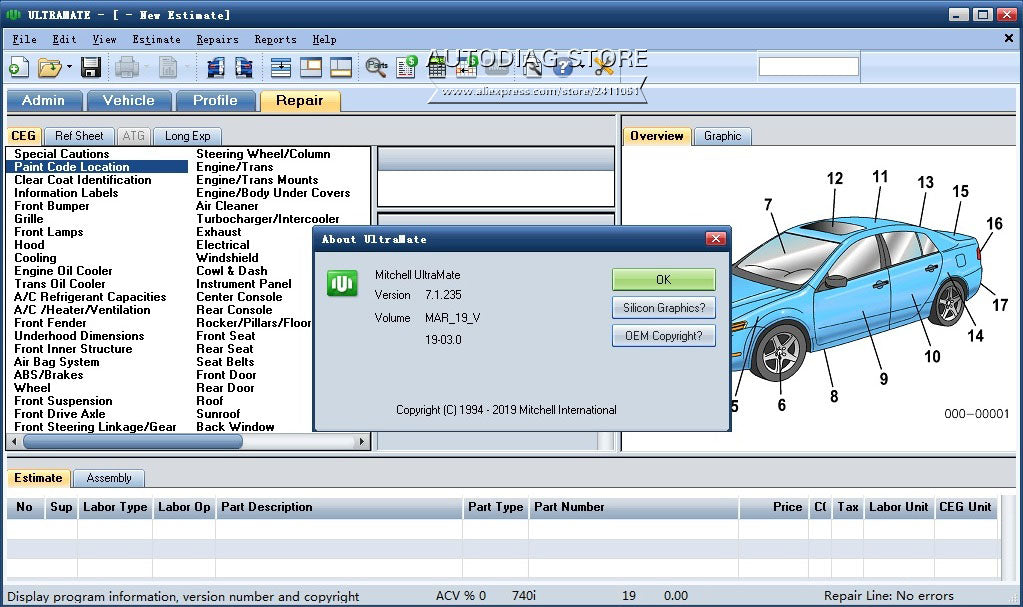 mitchell ultramate estimating system