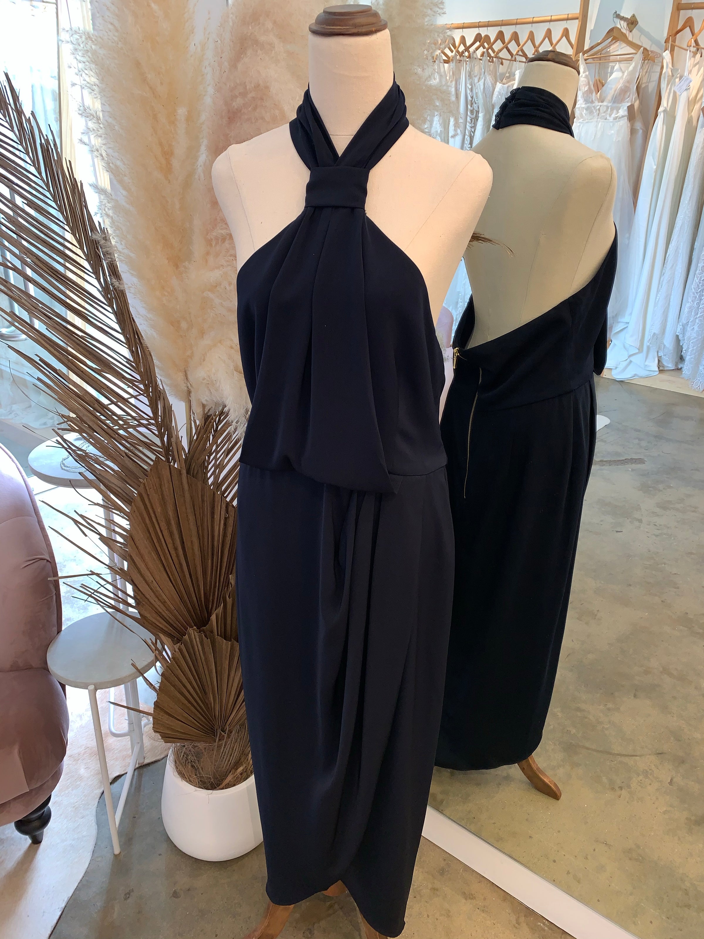 core knot draped dress