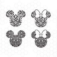 Download Mickey Mouse Mandala Svg File Mickey Head Minnie Bow Minnie Head D Doranstars