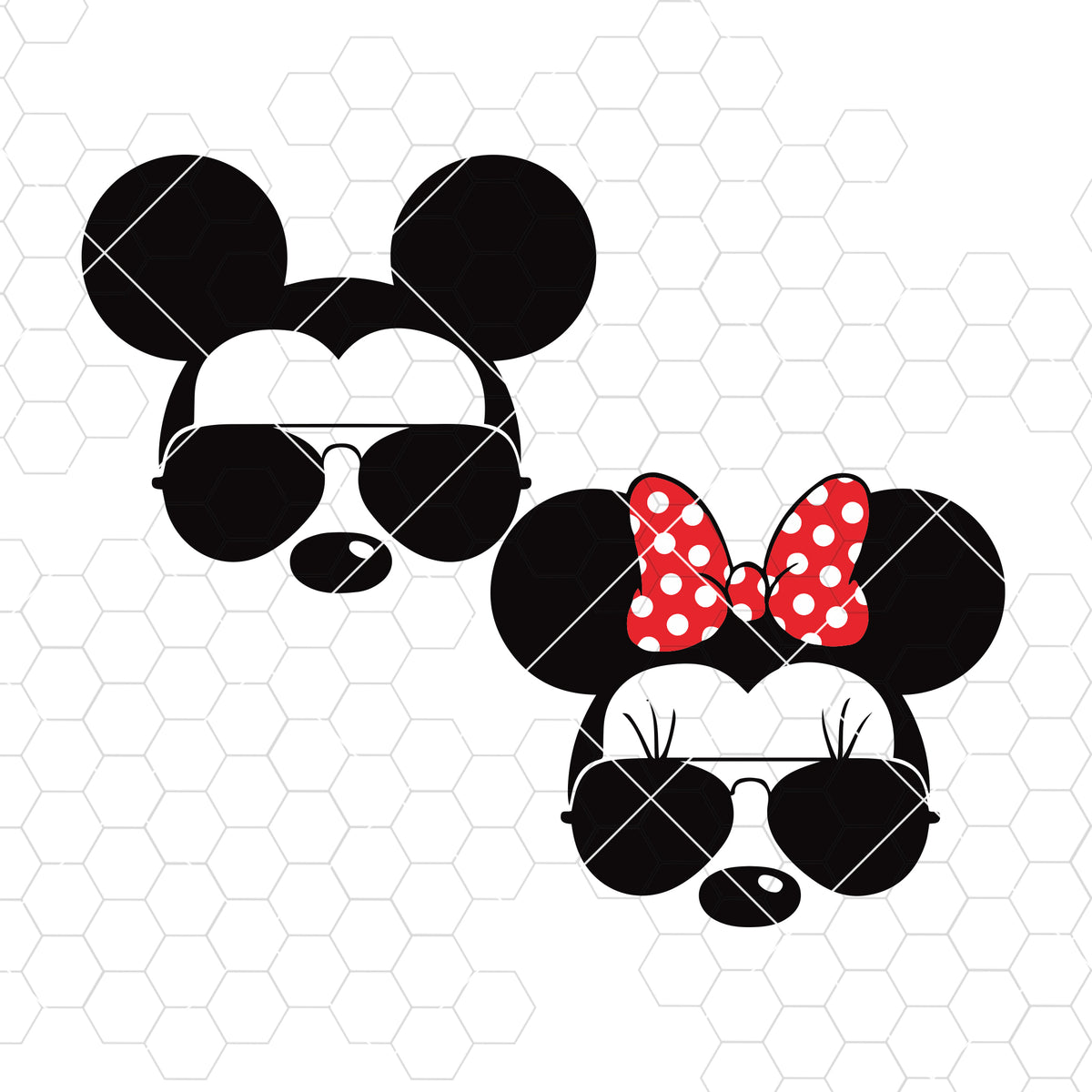 Download Mickey Mouse aviator glasses svg dxf, Minnie Mouse aviator ...