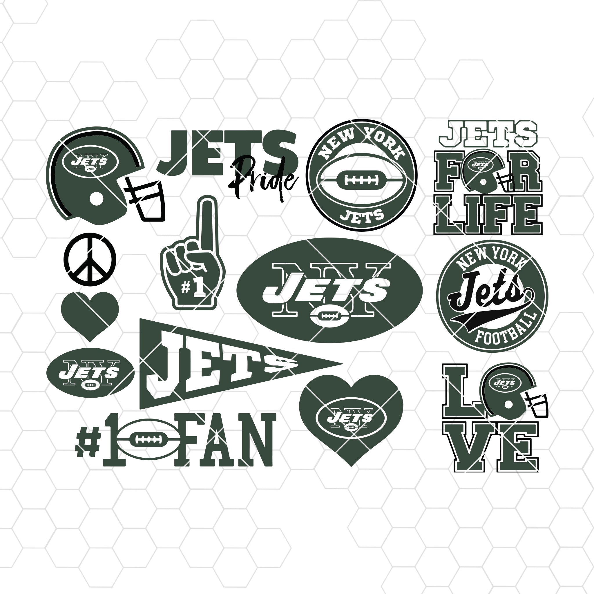 New York Jets professional american football club, silhouette of