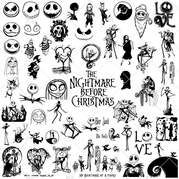 Halloween Svg Christmas Svg Nightmare Before Christmas Vector Jack Doranstars