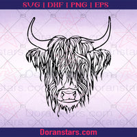 Highland Cow Svg - Highland Cow Print Eps, Png, Jpg | Doranstas.com ...