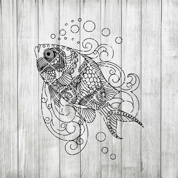 Fish Mandala svg, Zentangle Fish svg, Intricate svg File ...