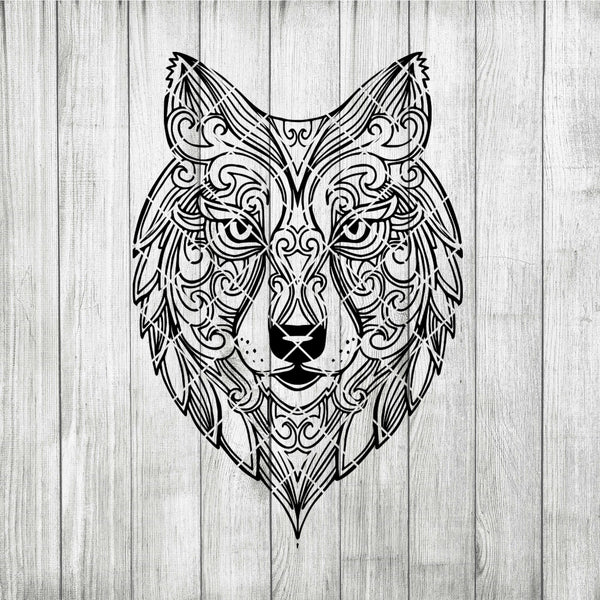 Wolf Mandala Svg Zentangle Wolf Svg Intricate Svg File Cricut Desig Doranstars