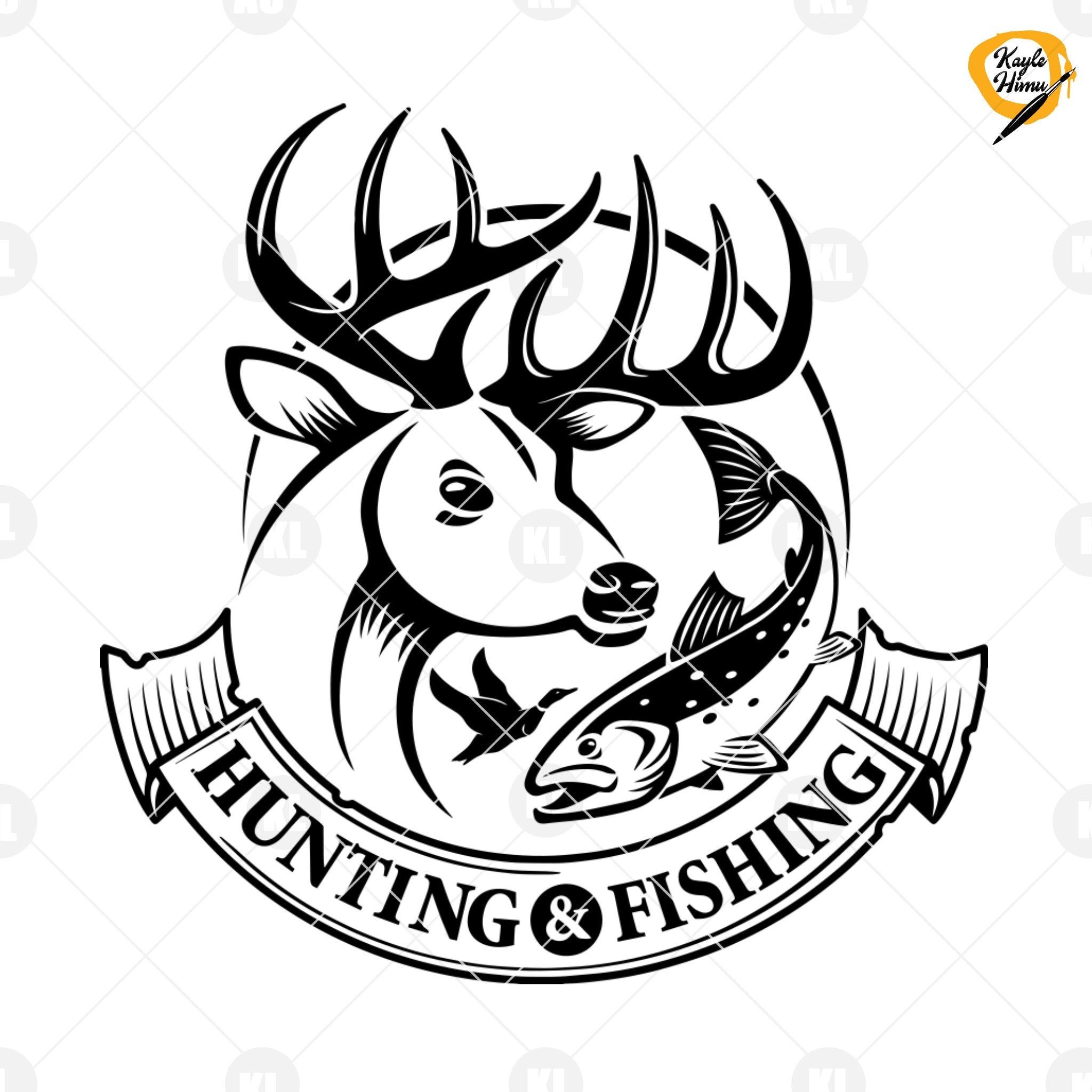 Download Hunting And Fishing Digital Cut Files Svg, Dxf, Eps, Png, Cricut Vecto | Doran Star