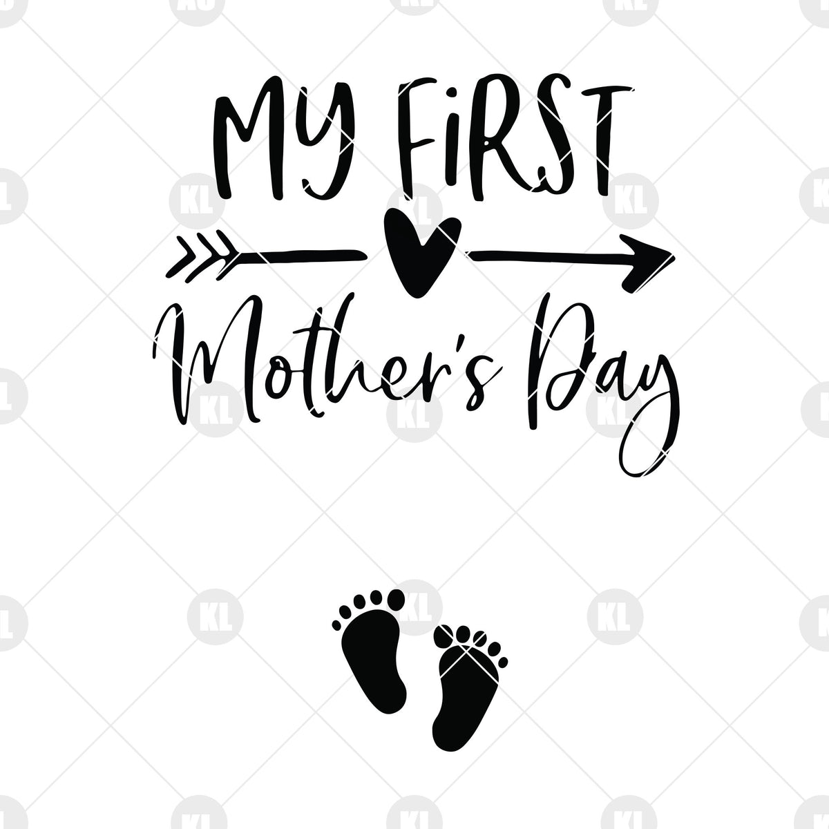 My First Mother's Day Digital Cut Files Svg, Dxf, Eps, Png, Cricut Vec - DoranStars
