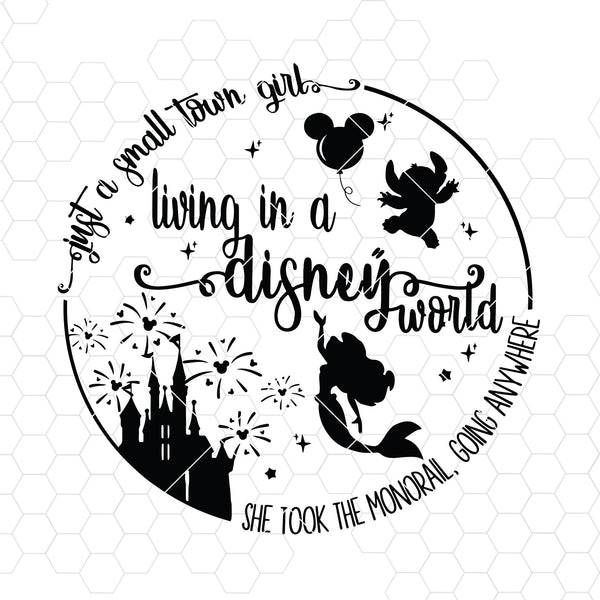 Download Living In A Disney World Digital Cut Files Svg, Dxf, Eps ...