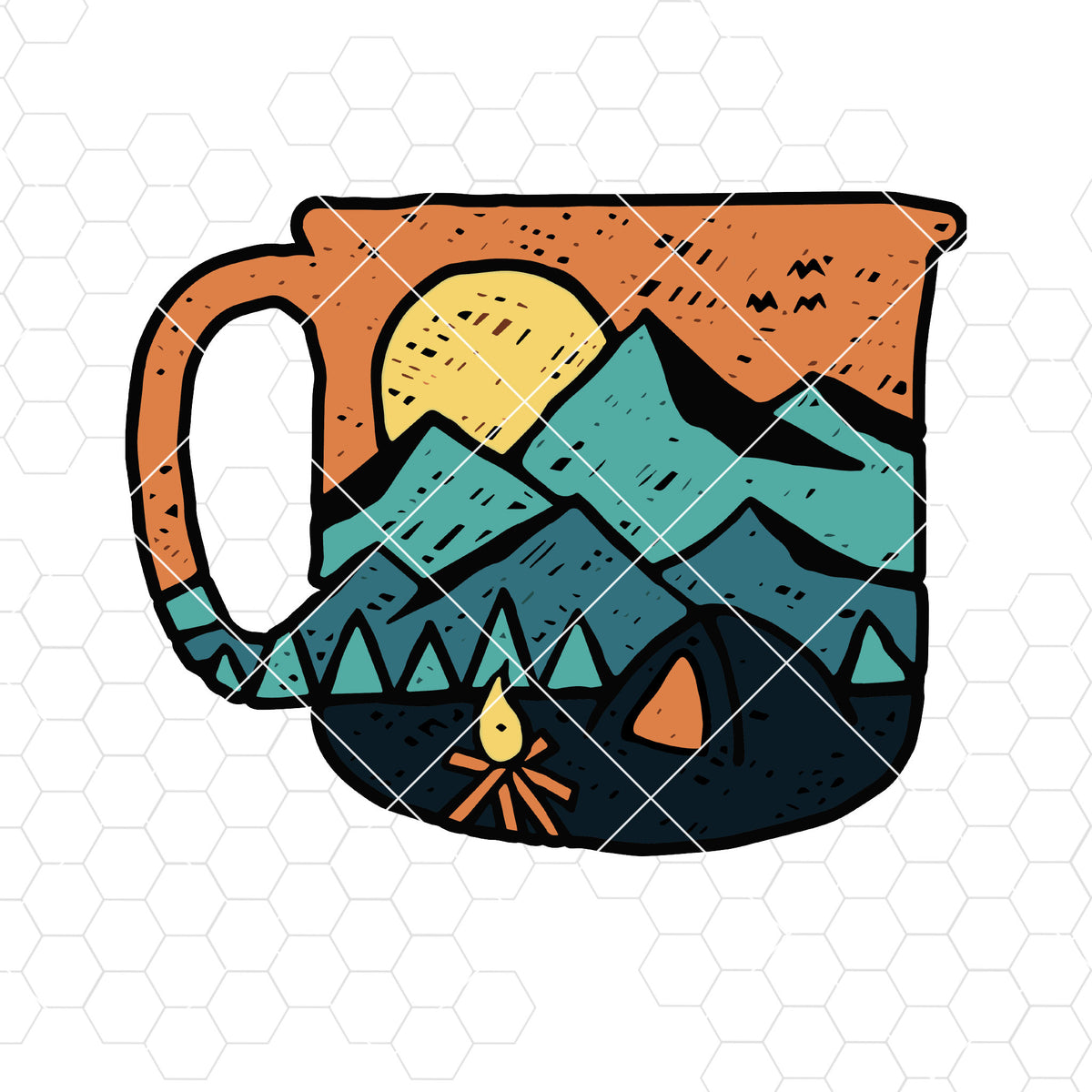 Coffee And Go Adventure Digital Cut Files Svg, Dxf, Eps ...