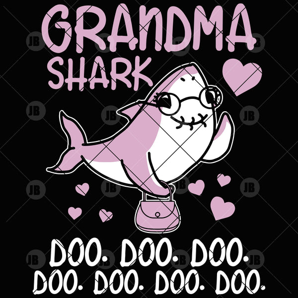 Grandma Shark Doo-Doo-Doo Digital Cut Files Svg, Dxf, Eps ...