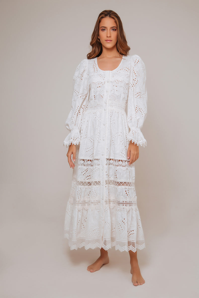 cotton embroidered dress