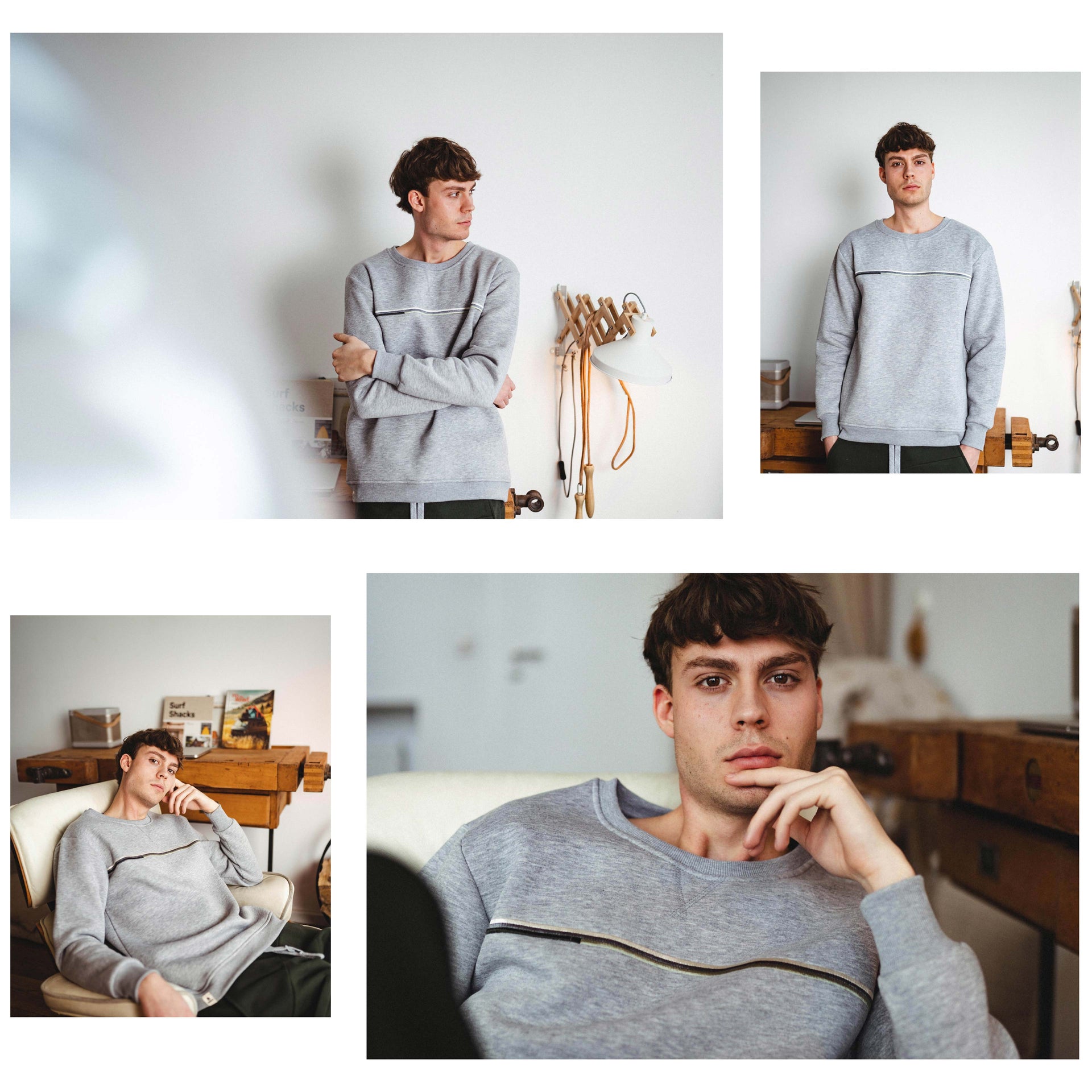Nachhaltiger Sweater Grau Lookbook Noorlys
