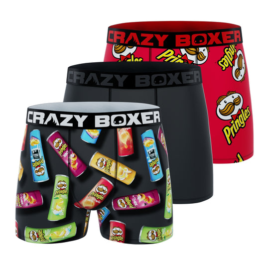 Crazy Boxers Pringles Logo All Over Boxer Briefs-Large (36-38