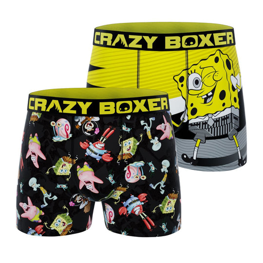 CRAZYBOXER Men's Underwear Spongebob Squarepants Perfect fit Resistant  Boxer Brief Original